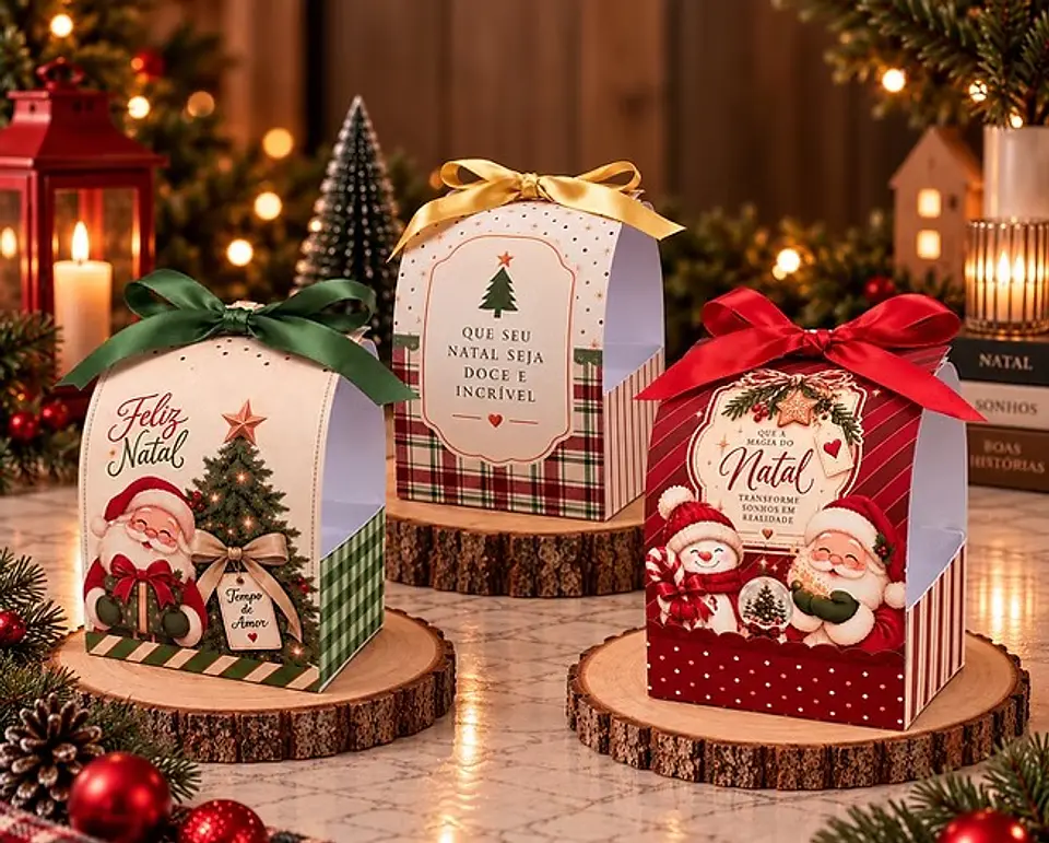 Porta Mini Panetone - Natal 1
