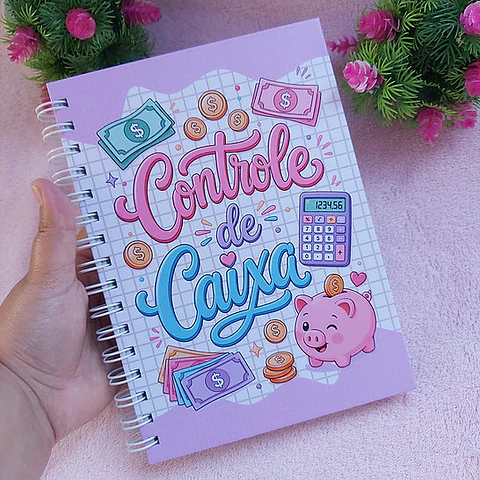Caderno Controle de Caixa - Encadernação