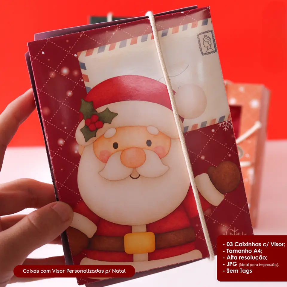 Caixinha com Visor - Natal 3