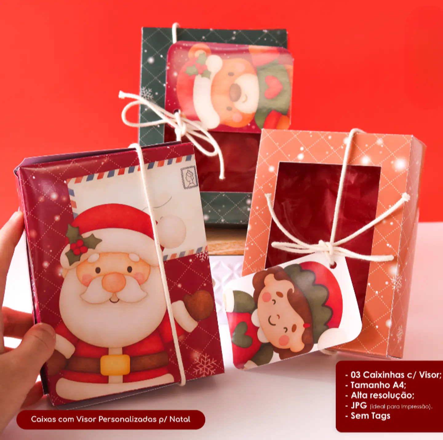 Caixinha com Visor - Natal 1