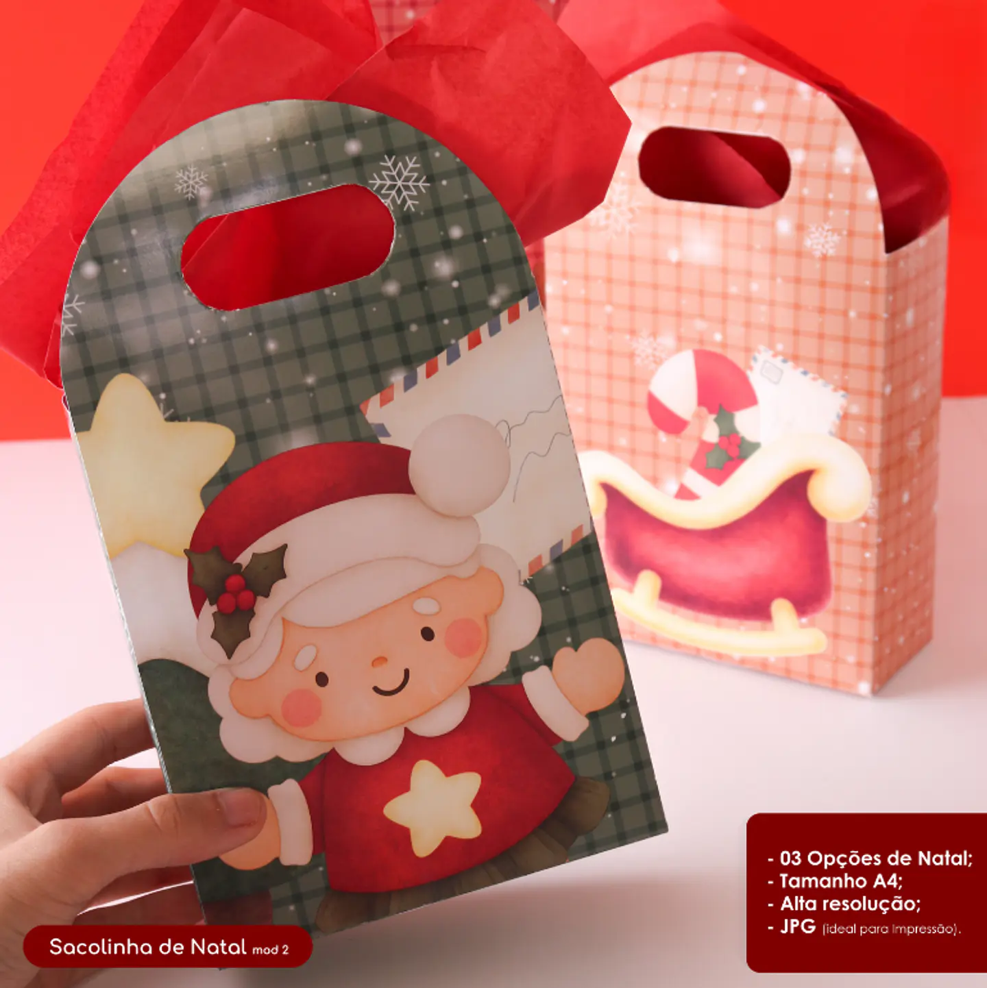 Sacolinha com Alça - Natal 3