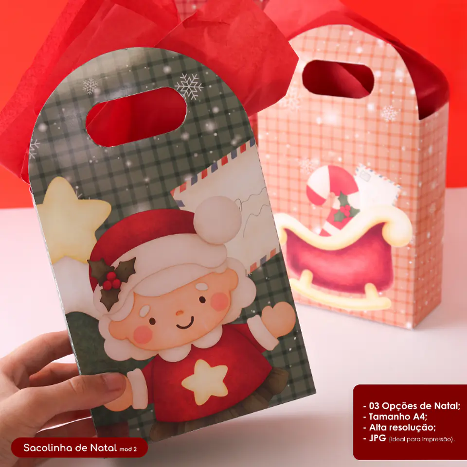 Sacolinha com Alça - Natal 3