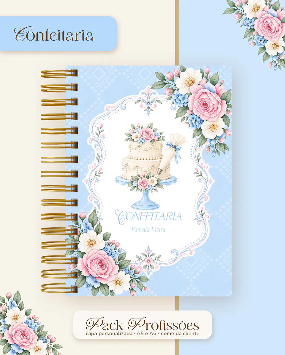Pack Profissões 2027 - Floral Azul 4