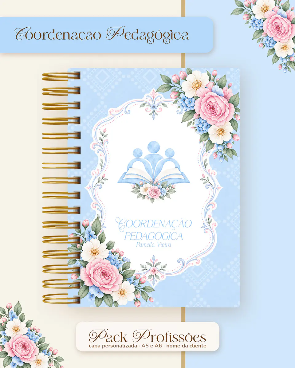 Pack Profissões 2027 - Floral Azul 5