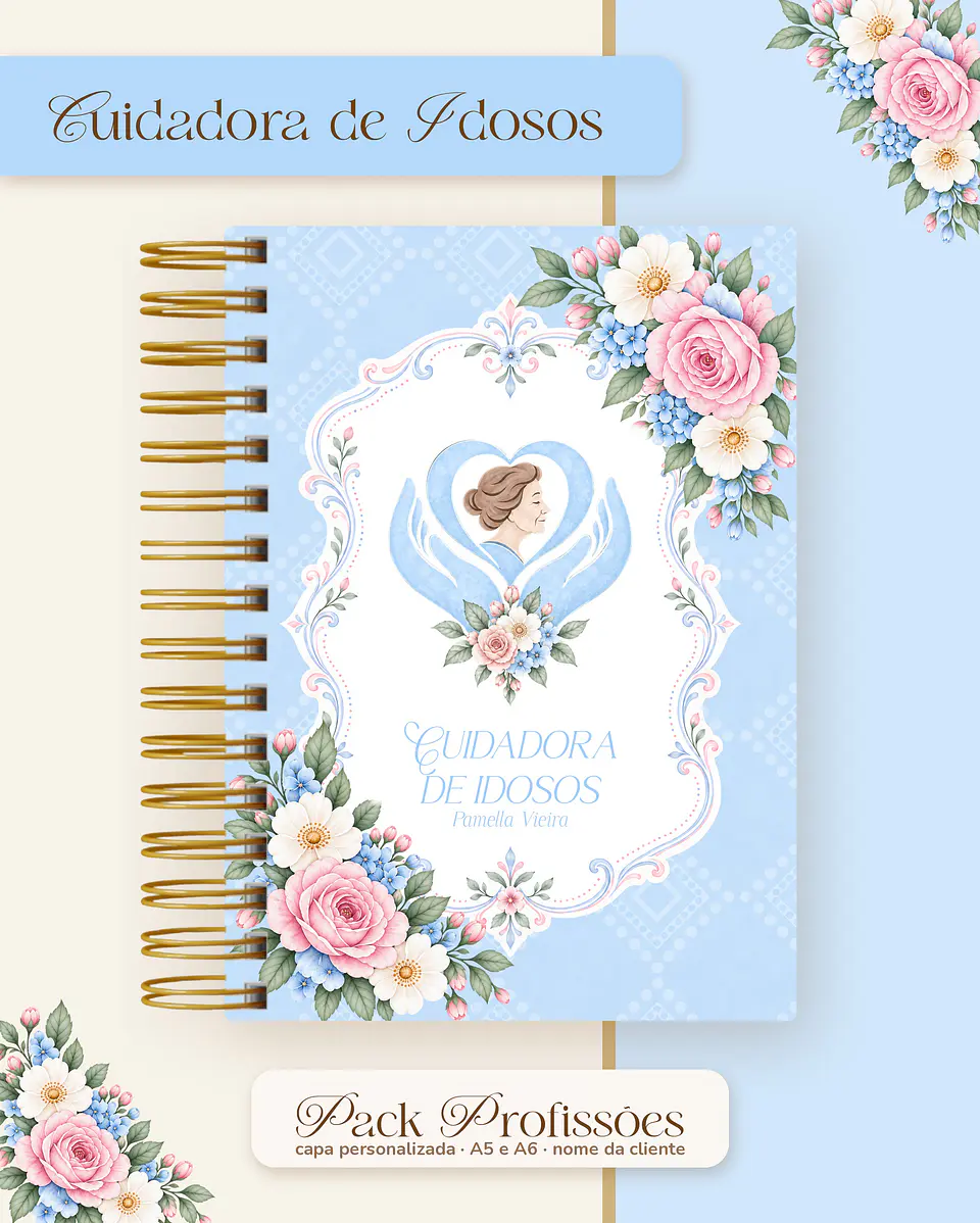 Pack Profissões 2027 - Floral Azul 8