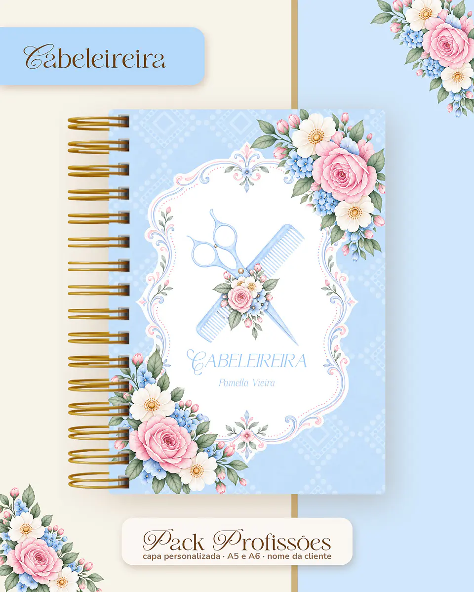 Pack Profissões 2027 - Floral Azul 10