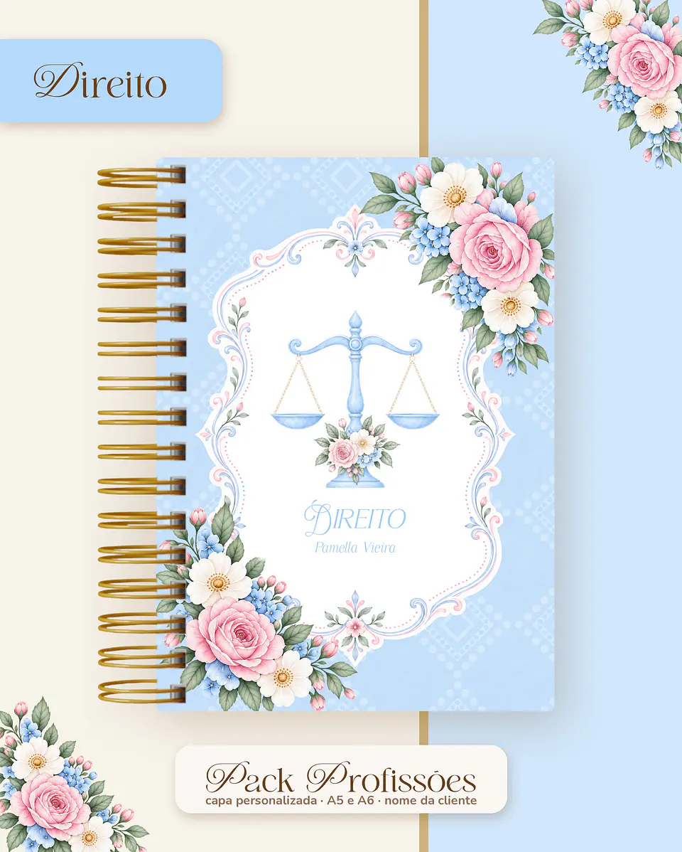 Pack Profissões 2027 - Floral Azul 11
