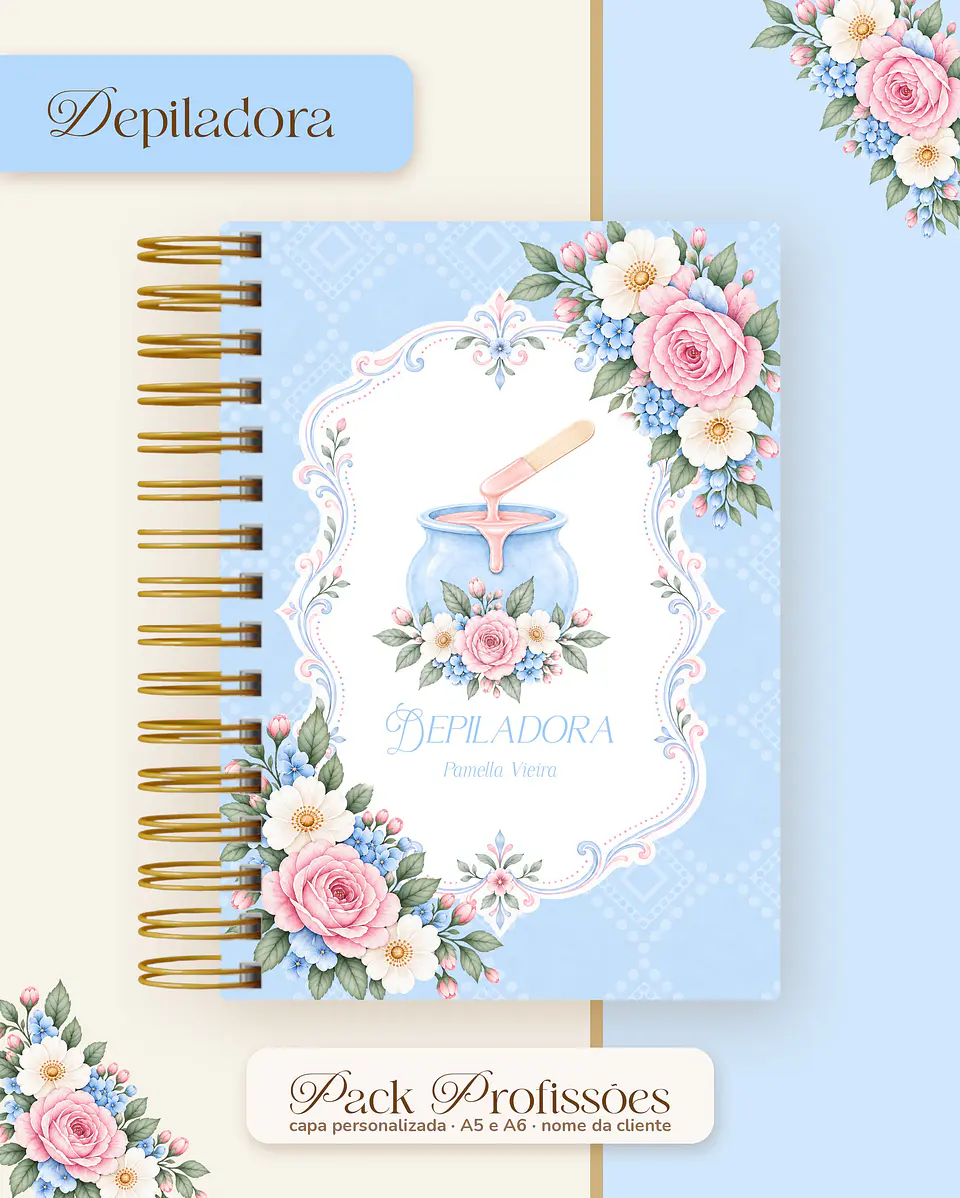 Pack Profissões 2027 - Floral Azul 14