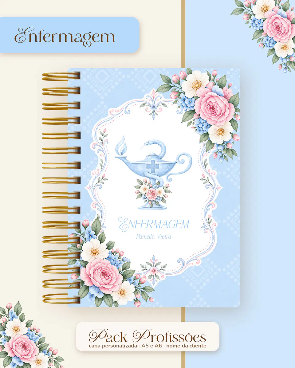 Pack Profissões 2027 - Floral Azul 15