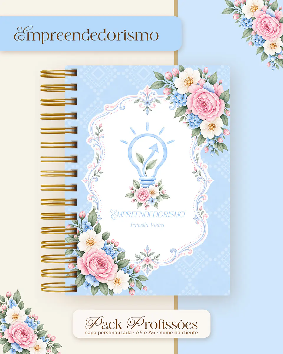 Pack Profissões 2027 - Floral Azul 17