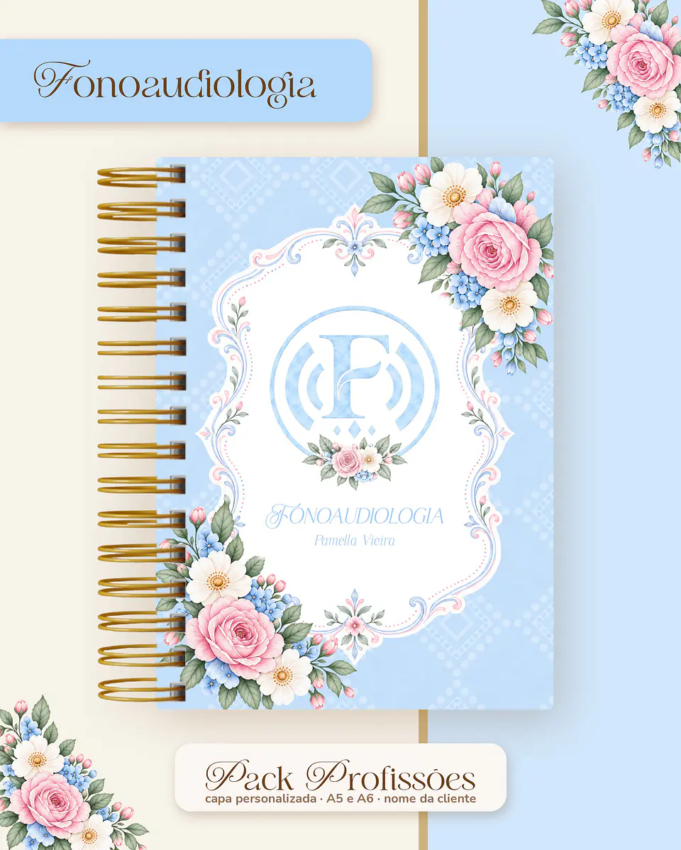 Pack Profissões 2027 - Floral Azul 21