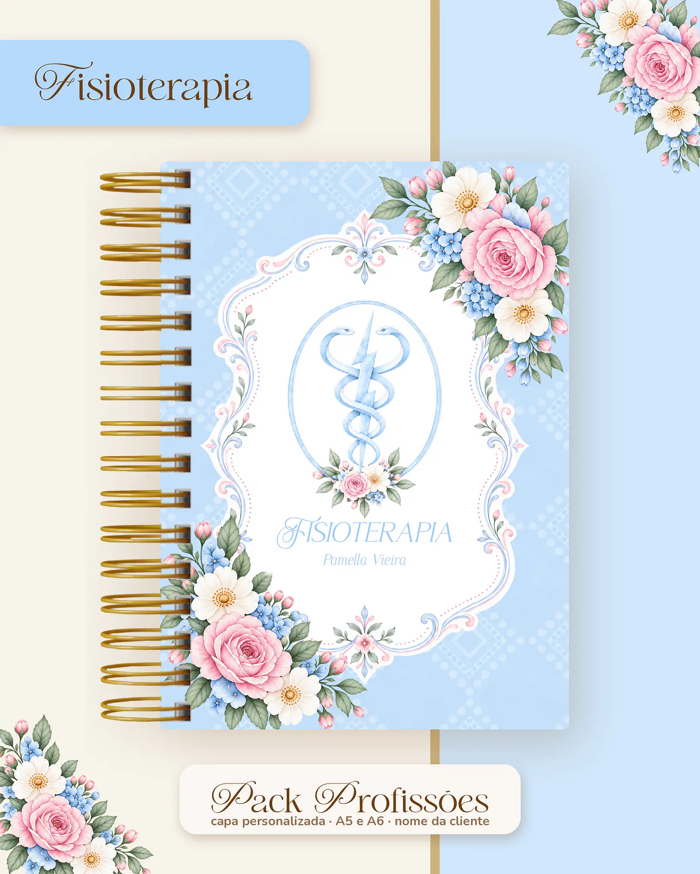 Pack Profissões 2027 - Floral Azul 22