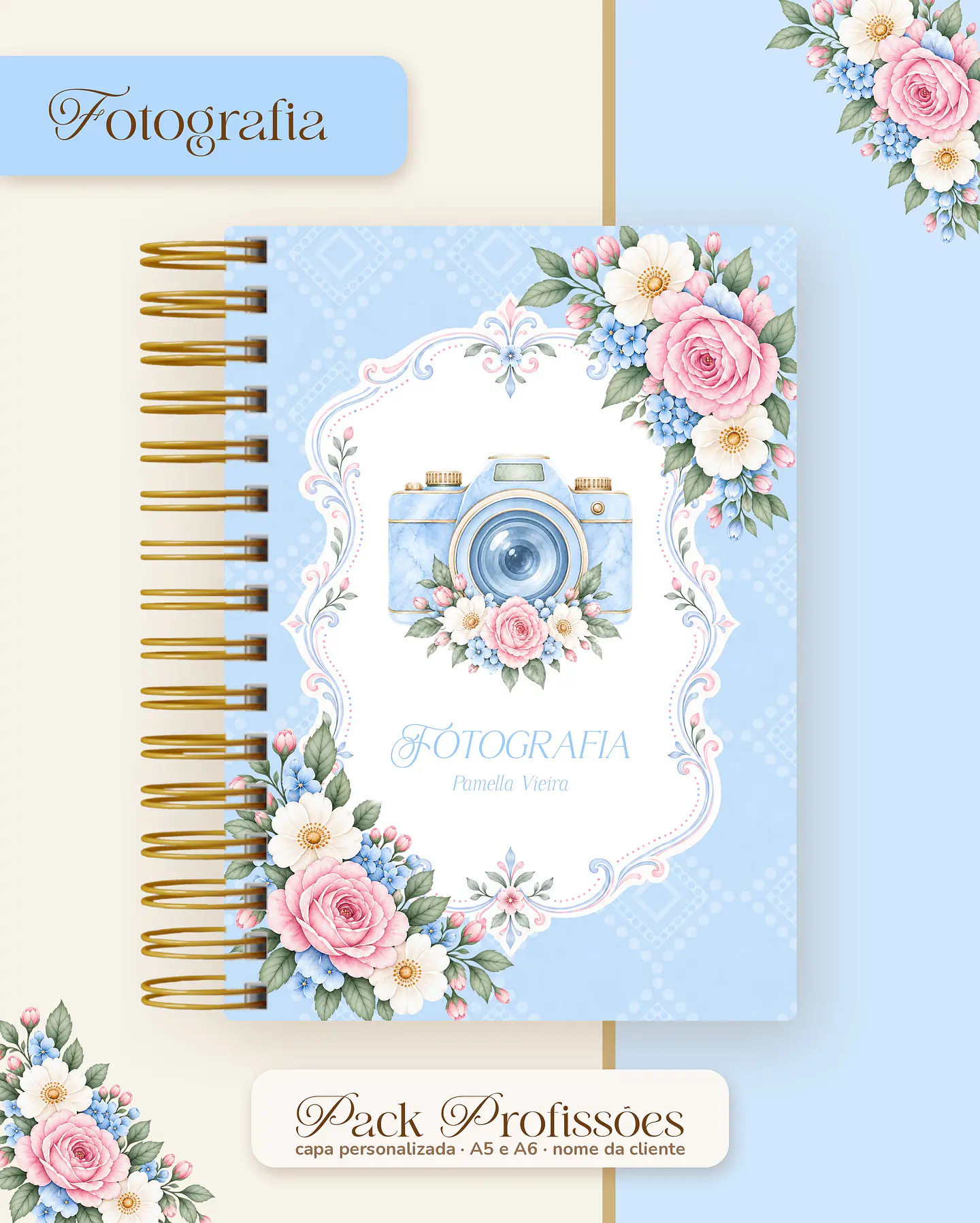 Pack Profissões 2027 - Floral Azul 23