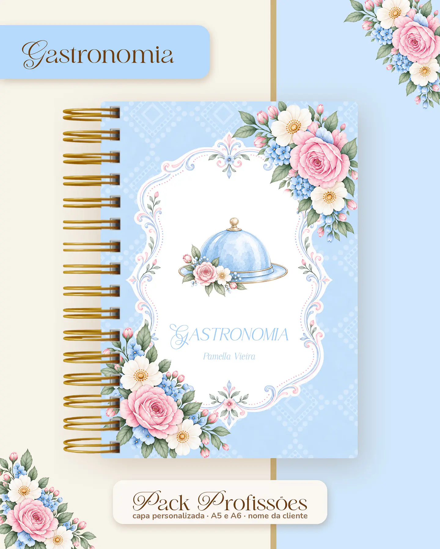 Pack Profissões 2027 - Floral Azul 24