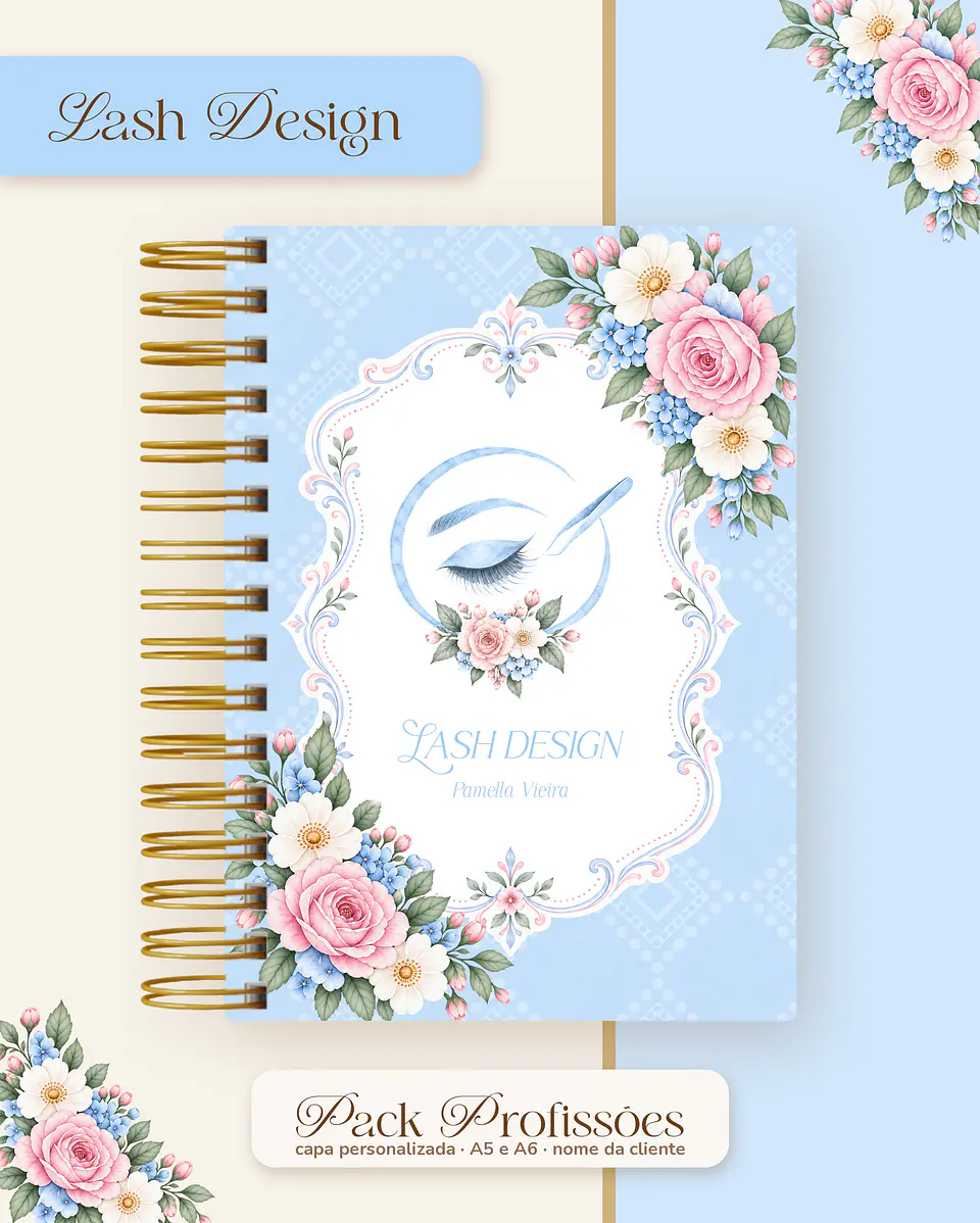 Pack Profissões 2027 - Floral Azul 25