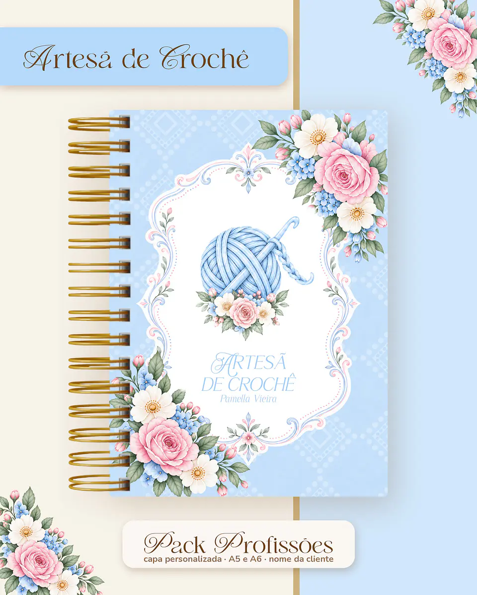 Pack Profissões 2027 - Floral Azul 27