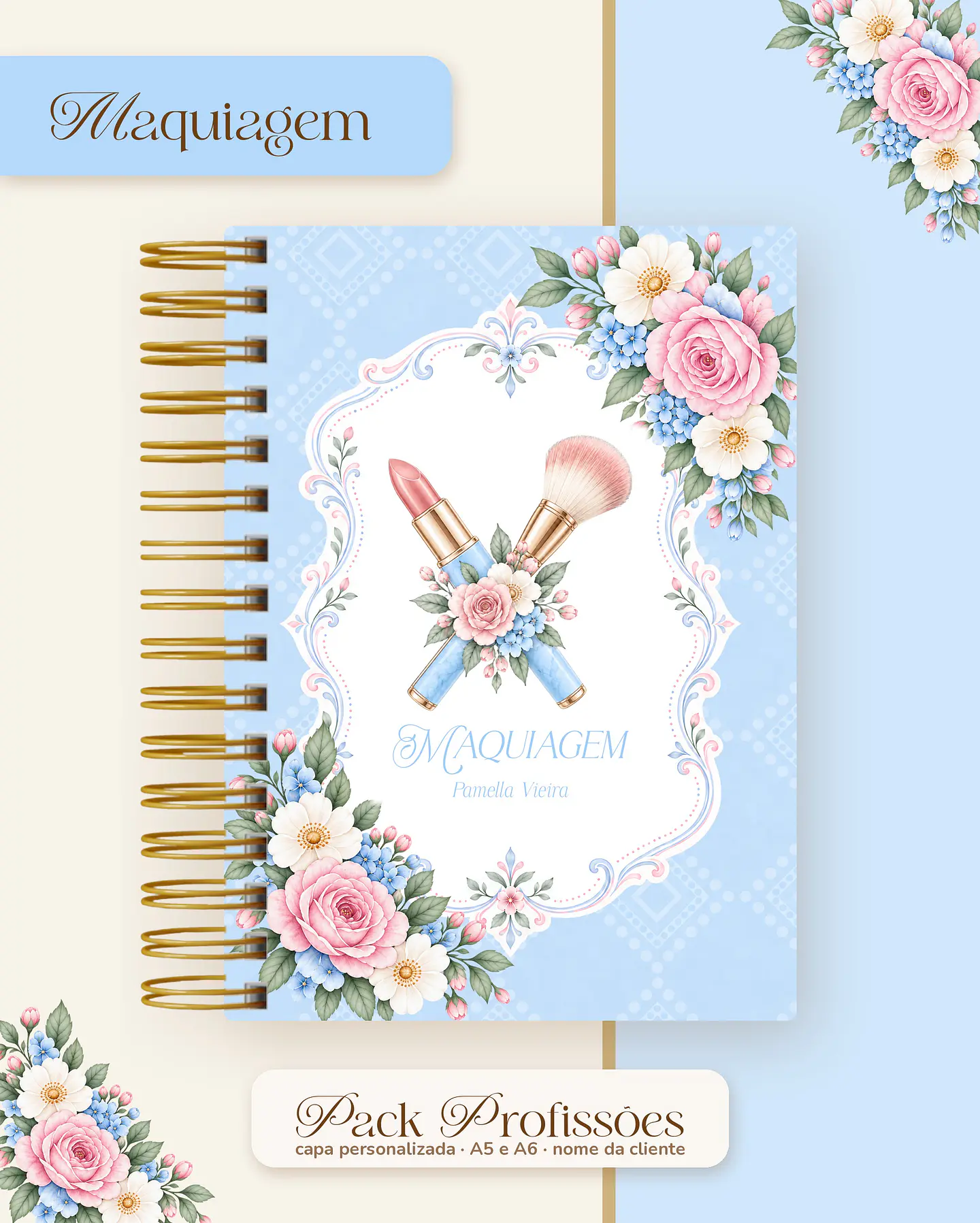 Pack Profissões 2027 - Floral Azul 32