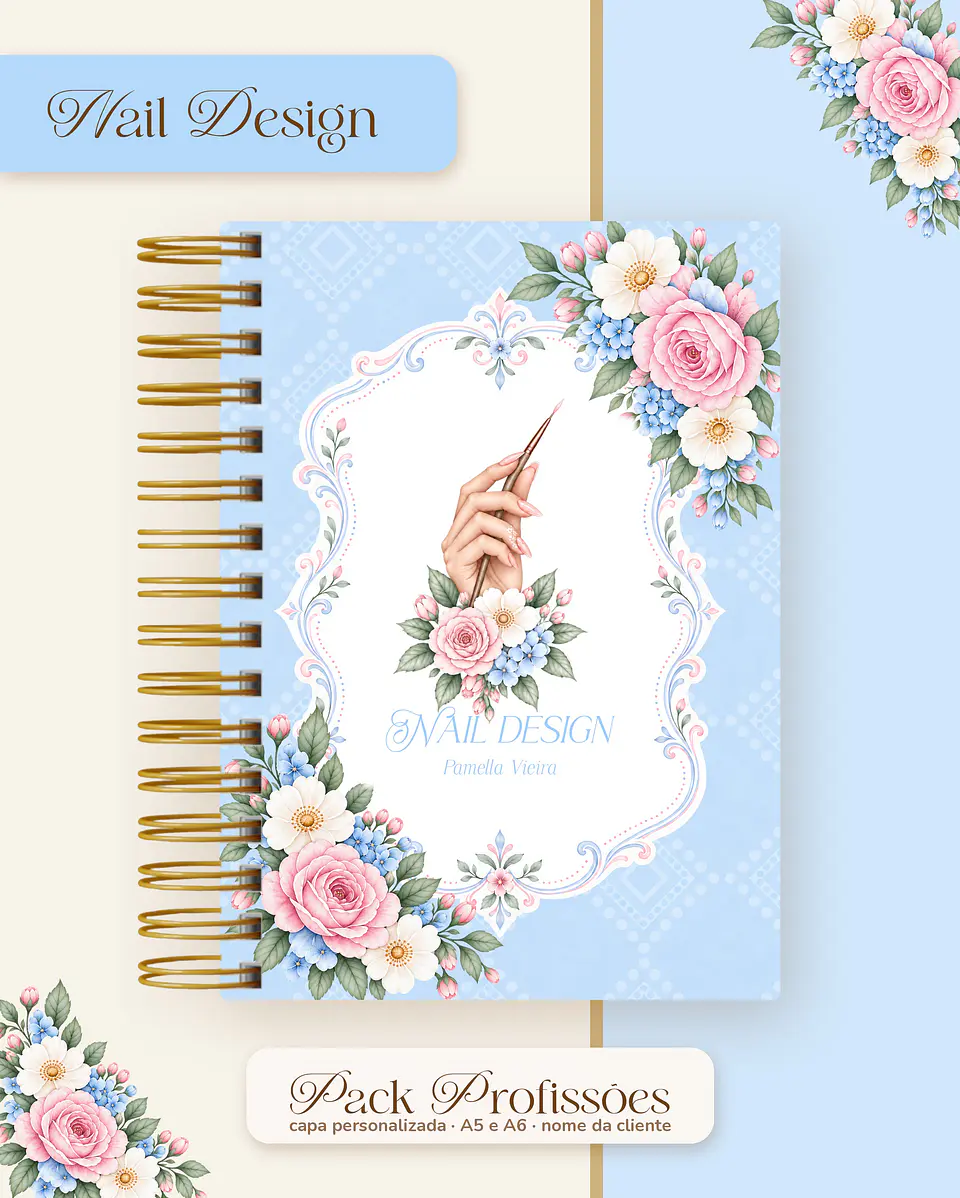 Pack Profissões 2027 - Floral Azul 33