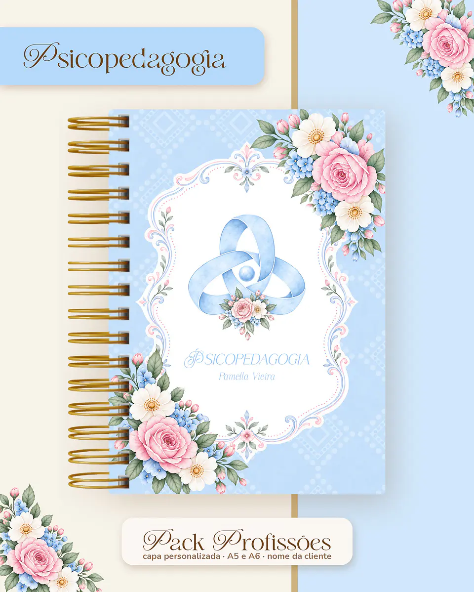 Pack Profissões 2027 - Floral Azul 37