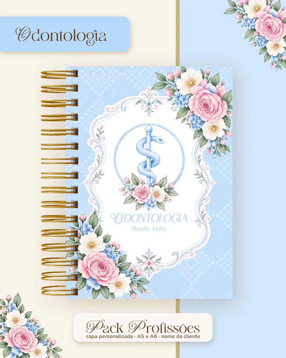 Pack Profissões 2027 - Floral Azul 38