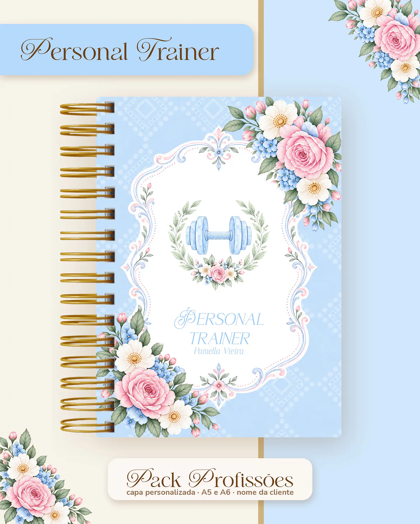 Pack Profissões 2027 - Floral Azul 39