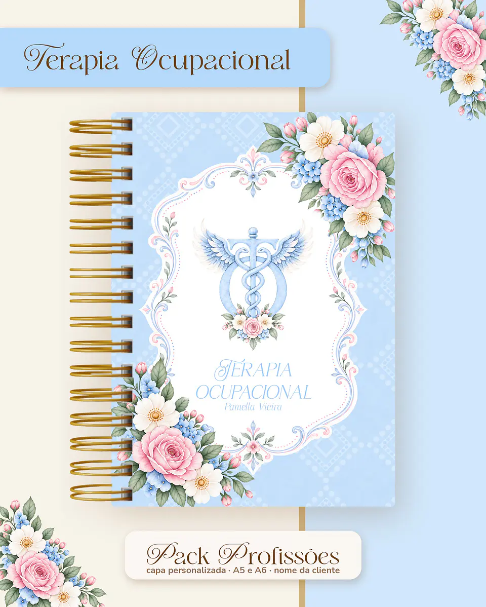 Pack Profissões 2027 - Floral Azul 46