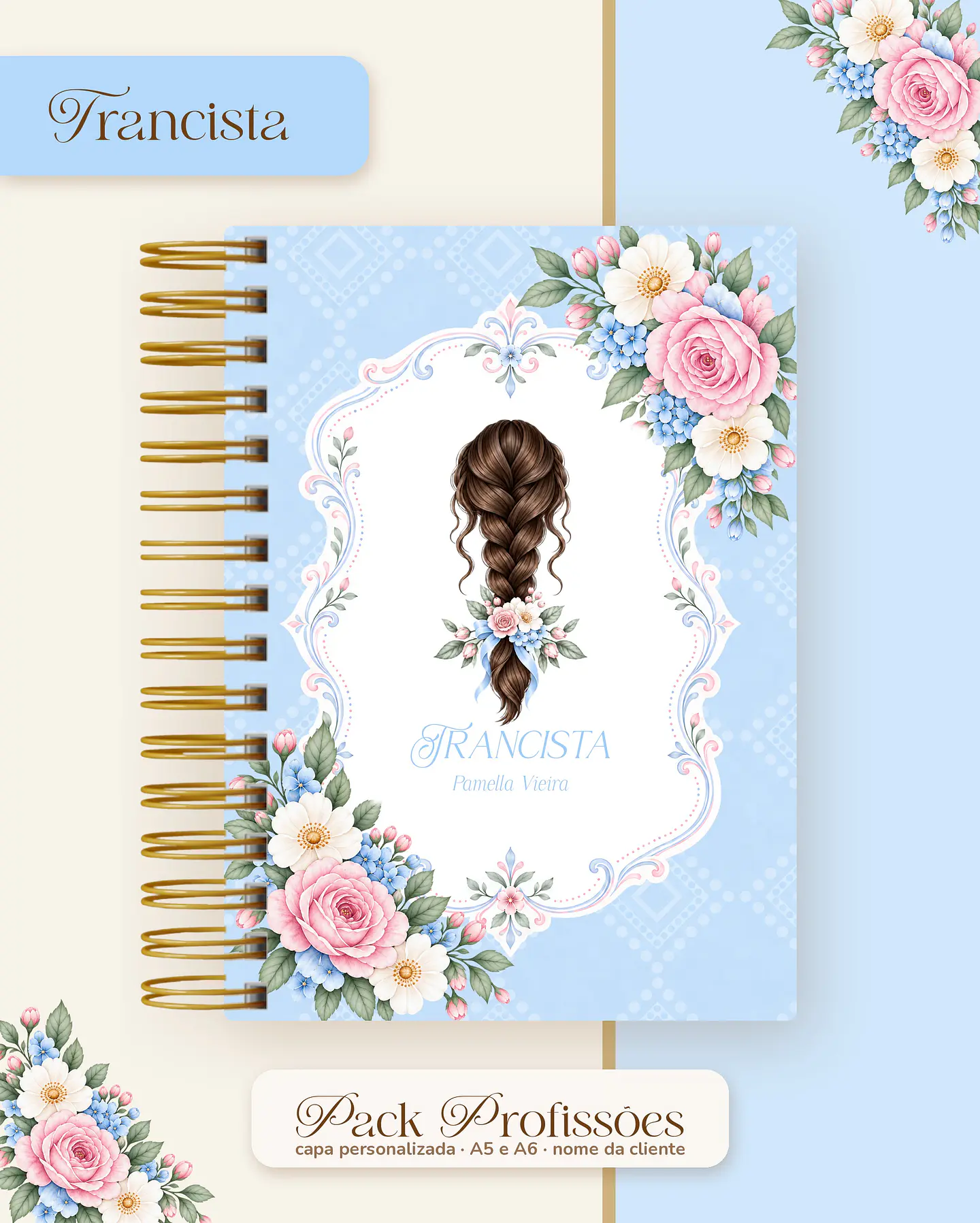 Pack Profissões 2027 - Floral Azul 47