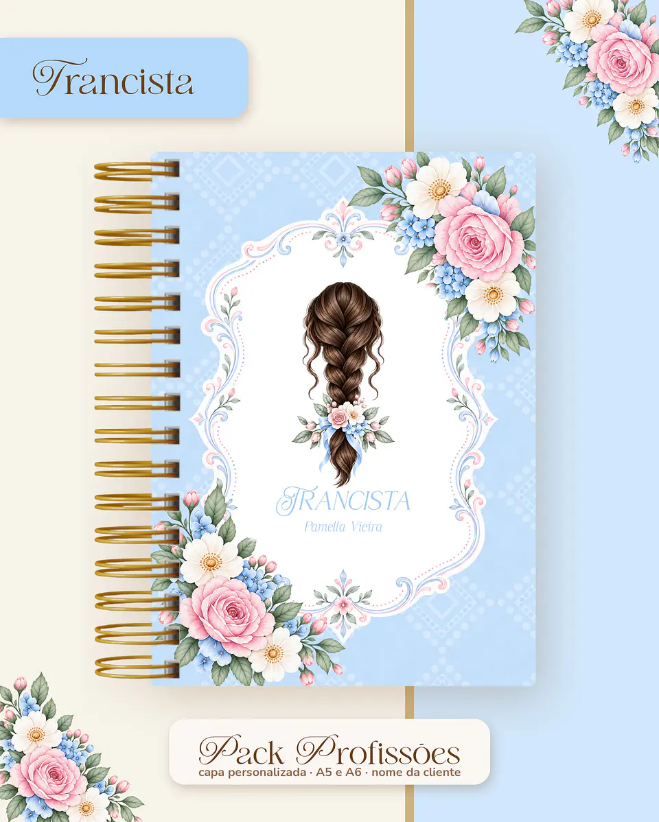 Pack Profissões 2027 - Floral Azul 47