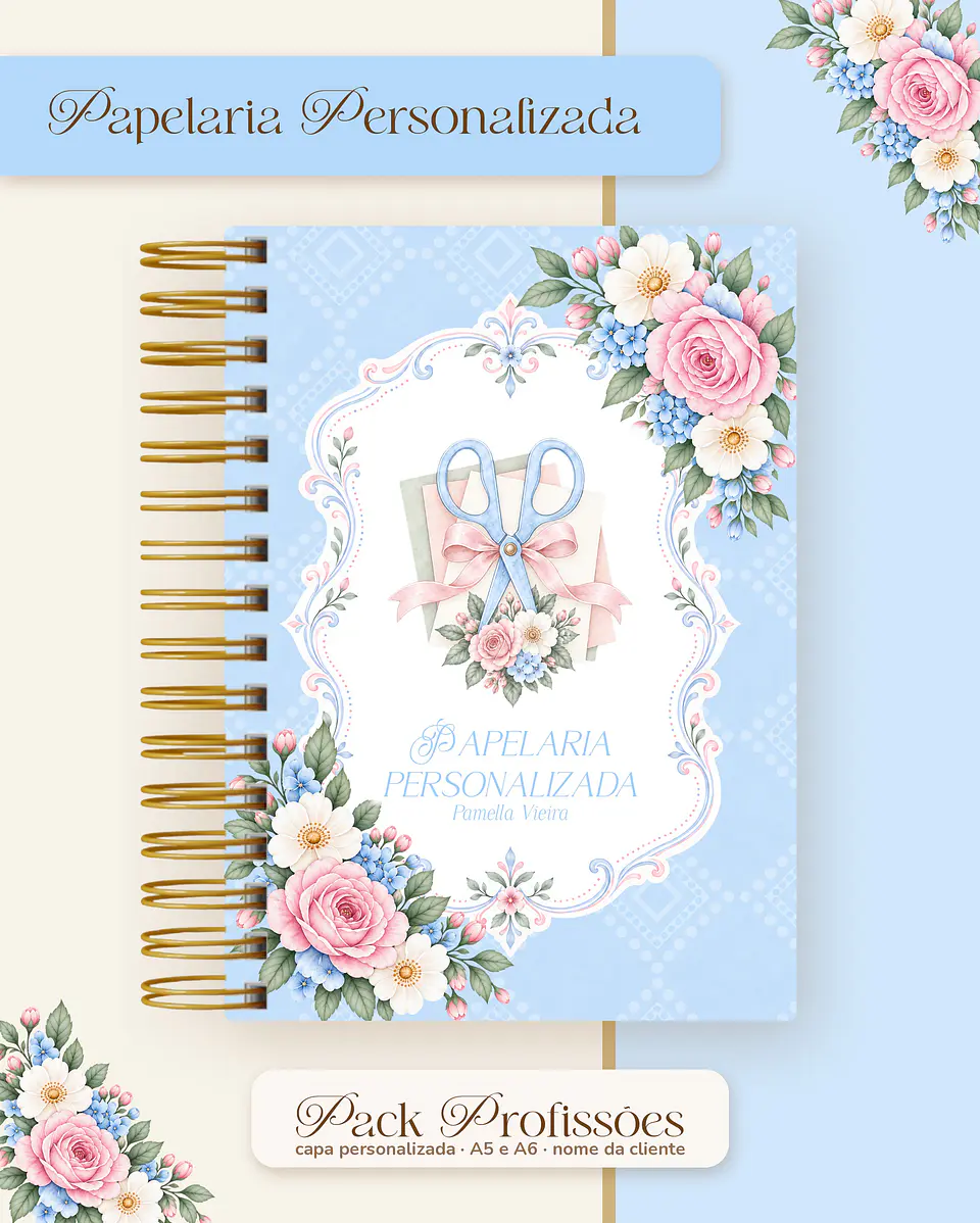 Pack Profissões 2027 - Floral Azul 49