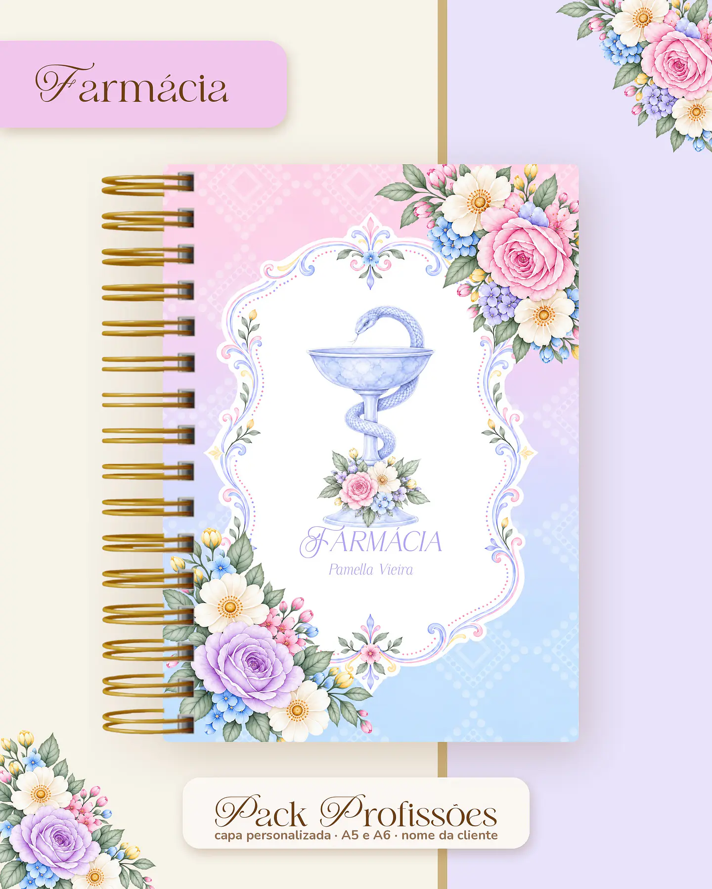 Pack Profissões 2027 - Floral Colorido 1