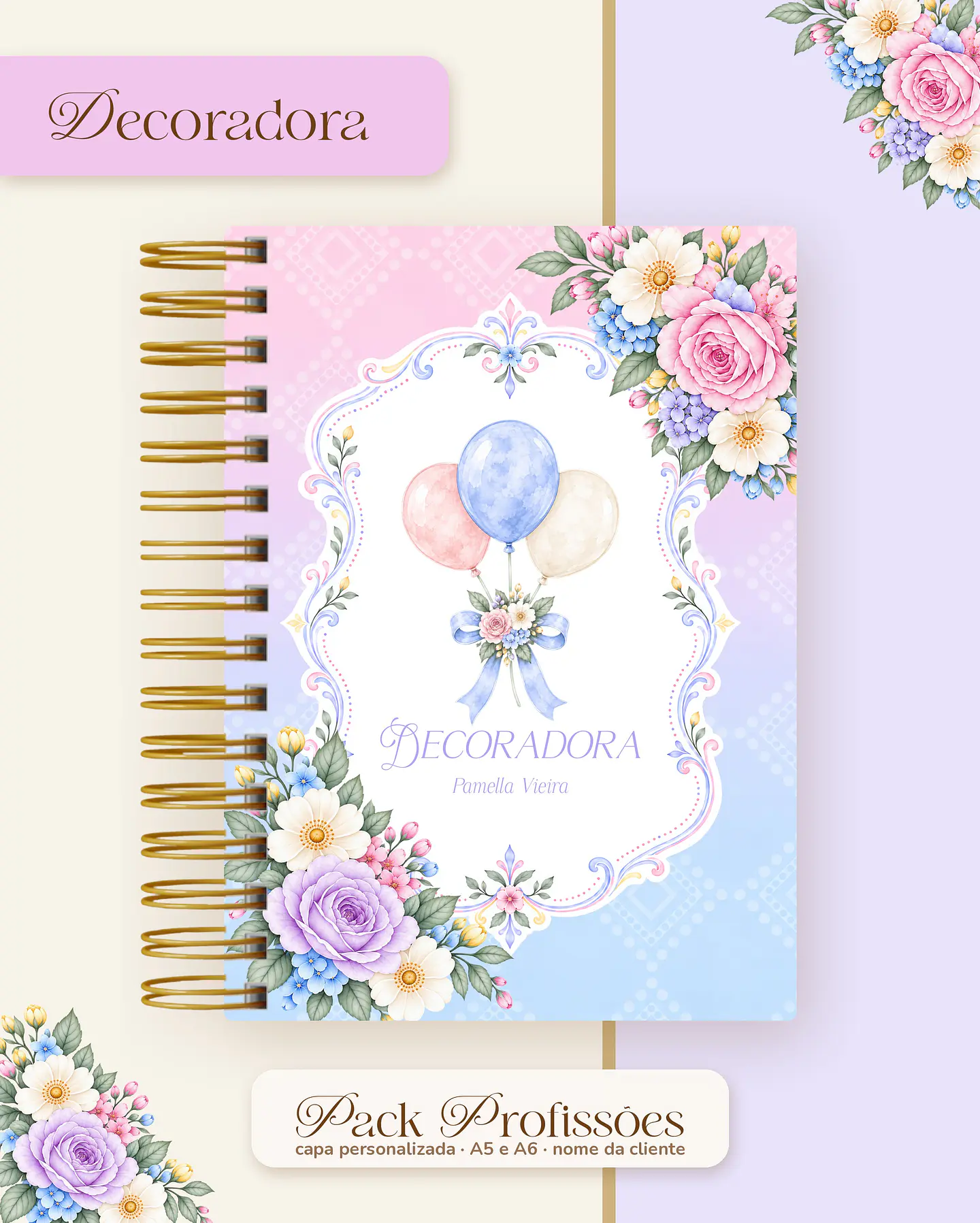 Pack Profissões 2027 - Floral Colorido 17