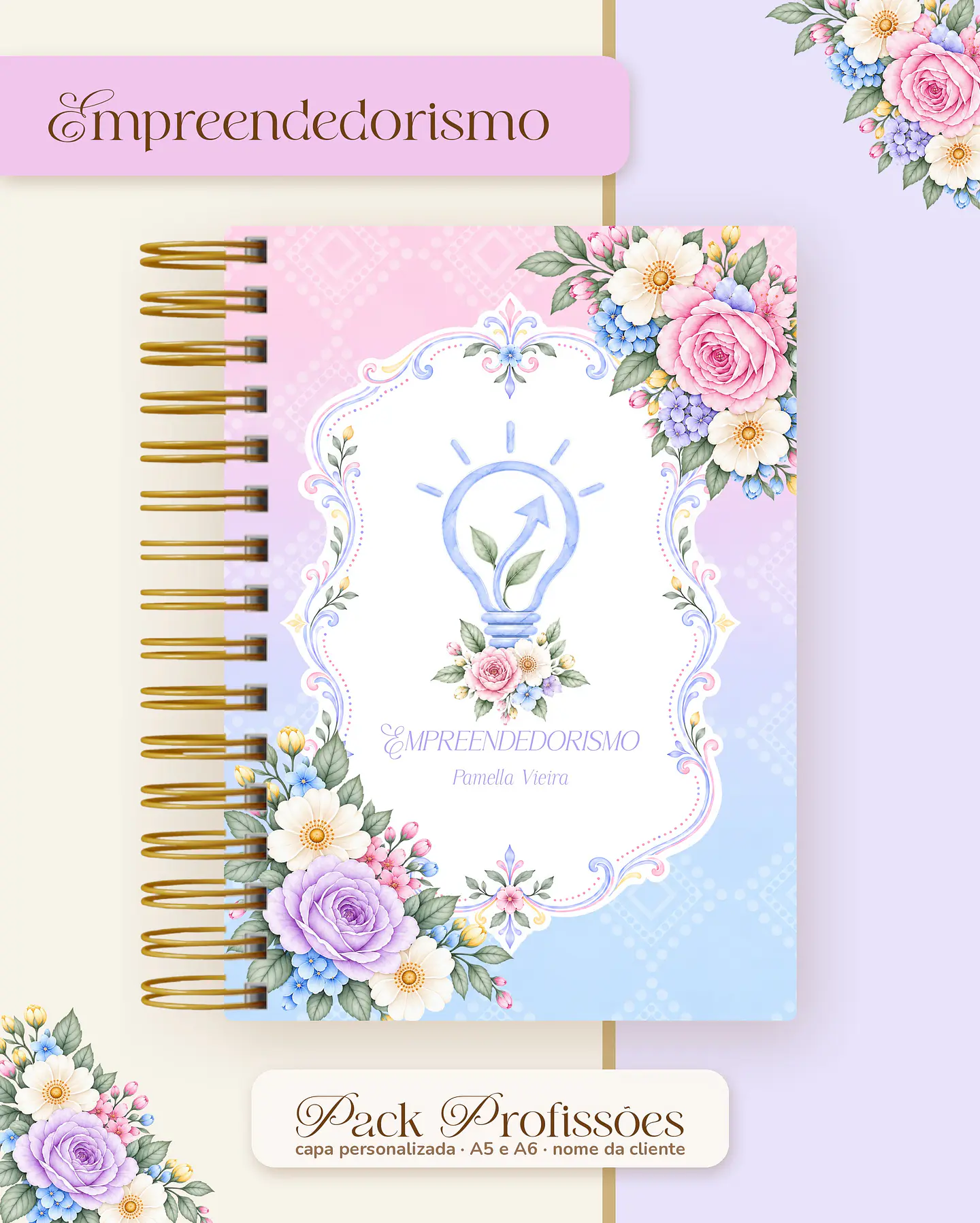 Pack Profissões 2027 - Floral Colorido 22