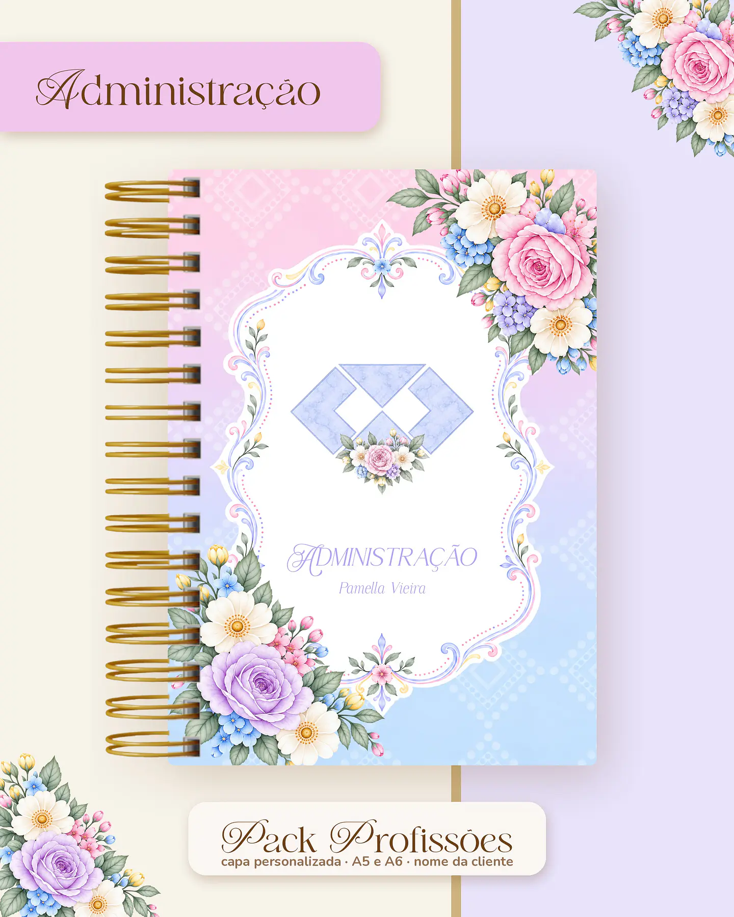 Pack Profissões 2027 - Floral Colorido 26