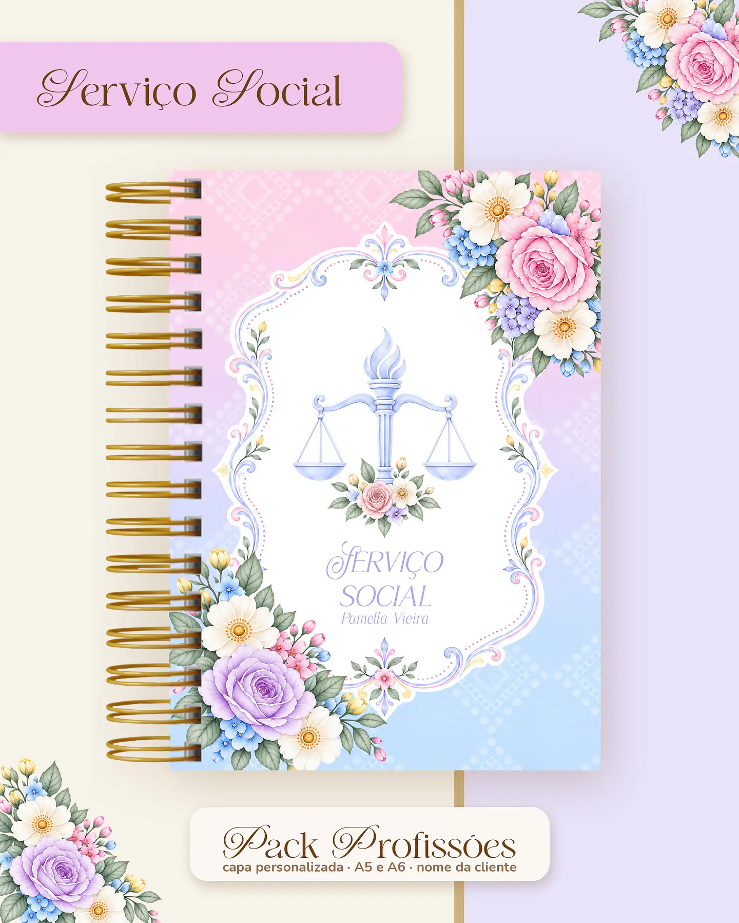 Pack Profissões 2027 - Floral Colorido 35