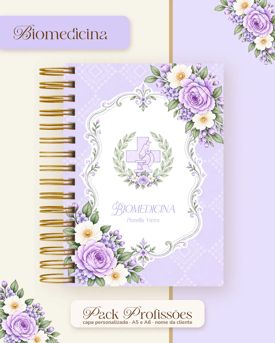 Pack Profissões 2027 - Floral Lilás 5