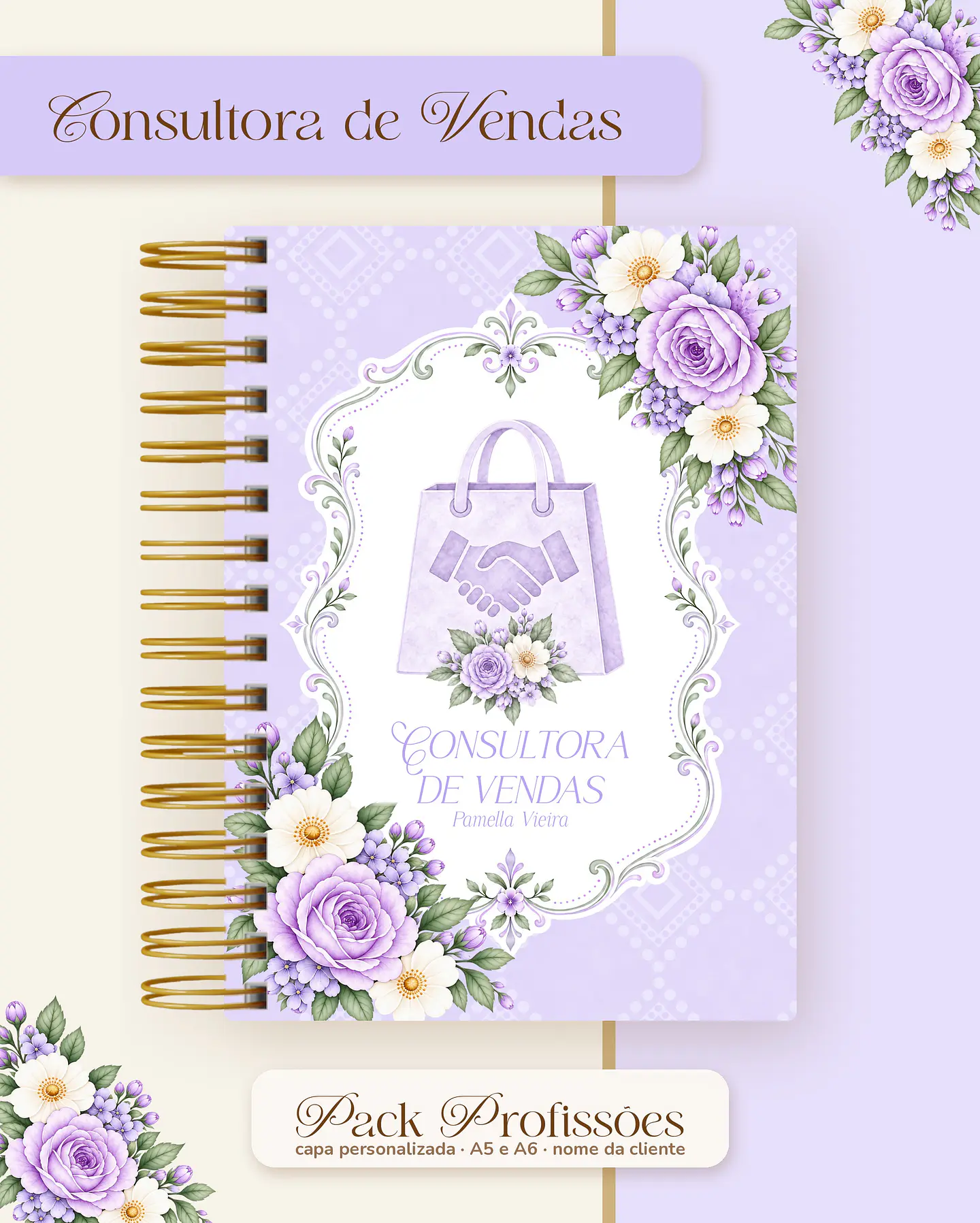 Pack Profissões 2027 - Floral Lilás 8