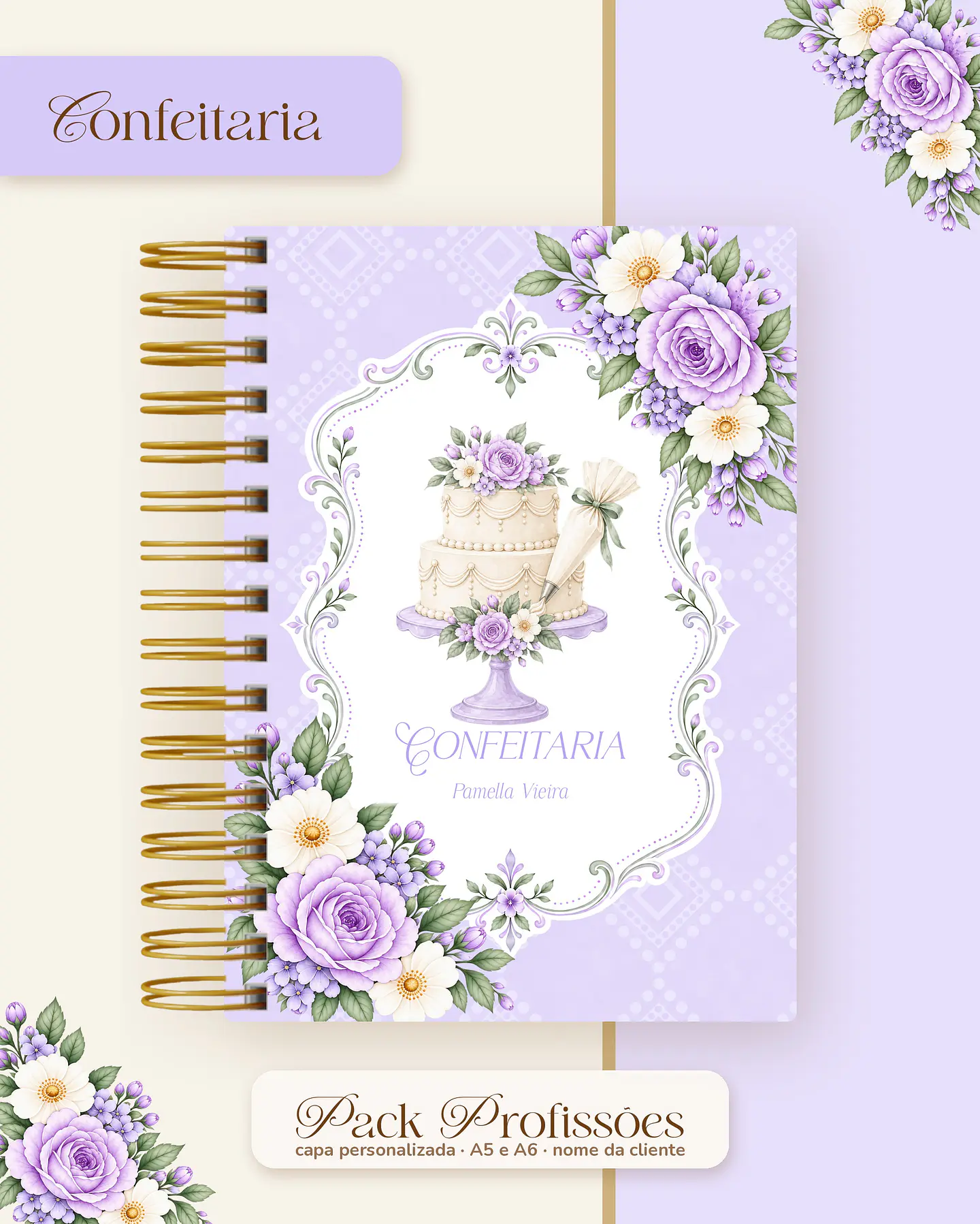 Pack Profissões 2027 - Floral Lilás 9