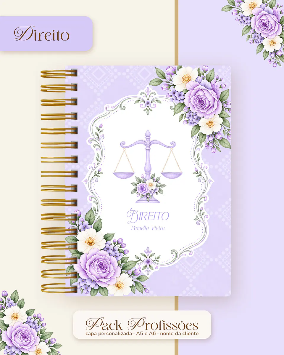 Pack Profissões 2027 - Floral Lilás 10