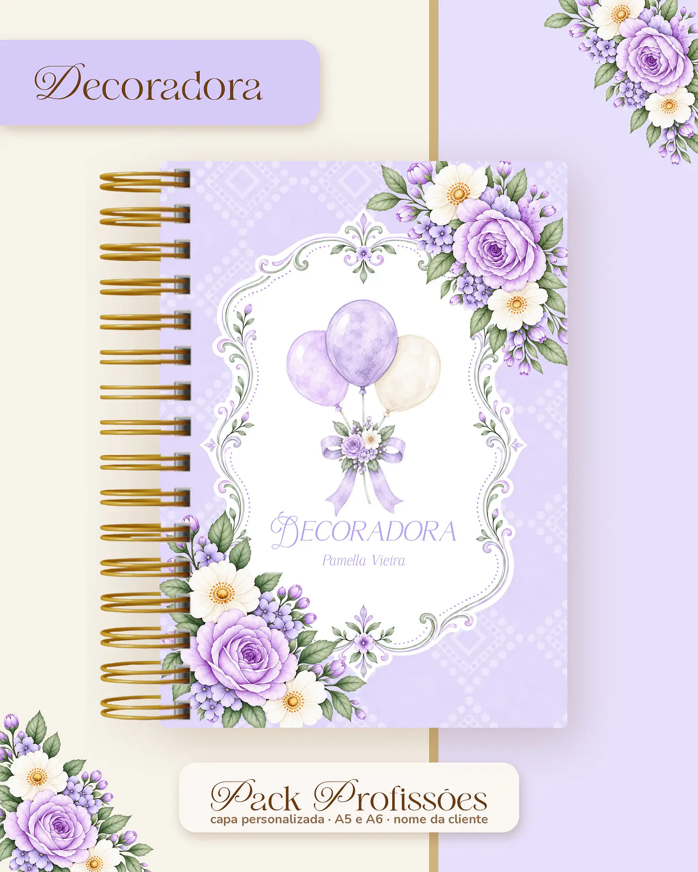 Pack Profissões 2027 - Floral Lilás 15