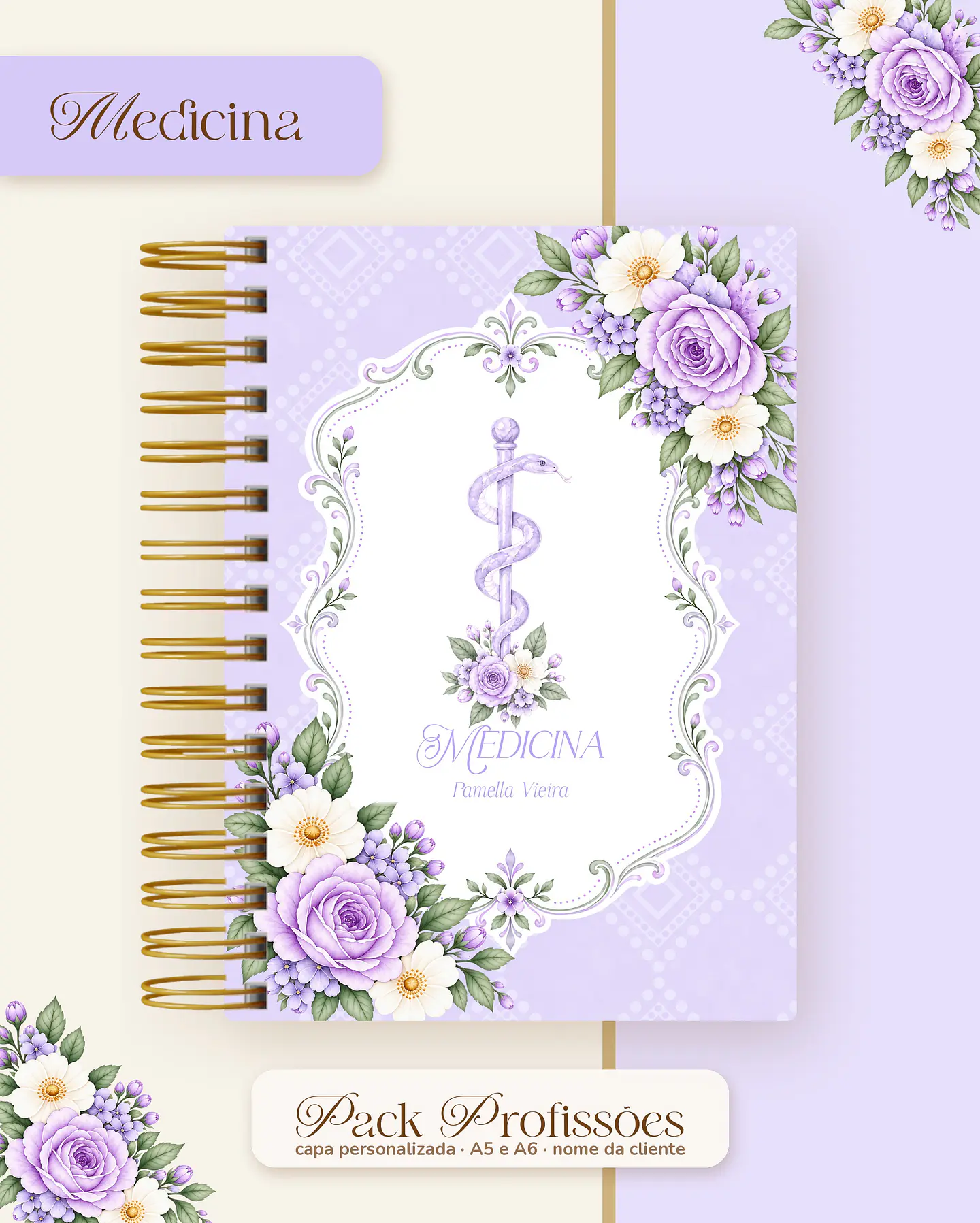 Pack Profissões 2027 - Floral Lilás 29