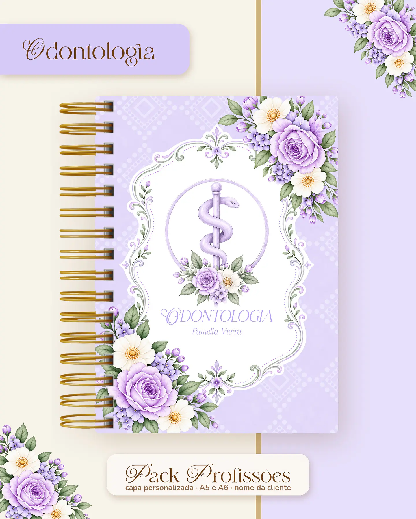 Pack Profissões 2027 - Floral Lilás 35