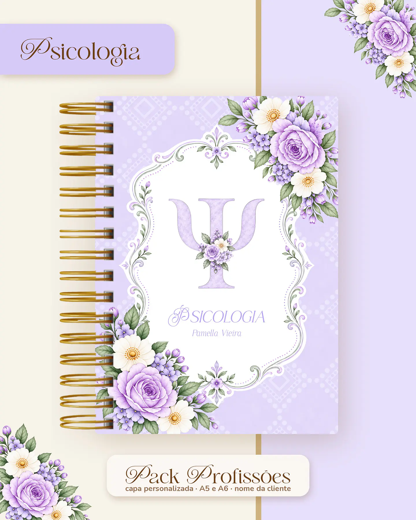 Pack Profissões 2027 - Floral Lilás 43