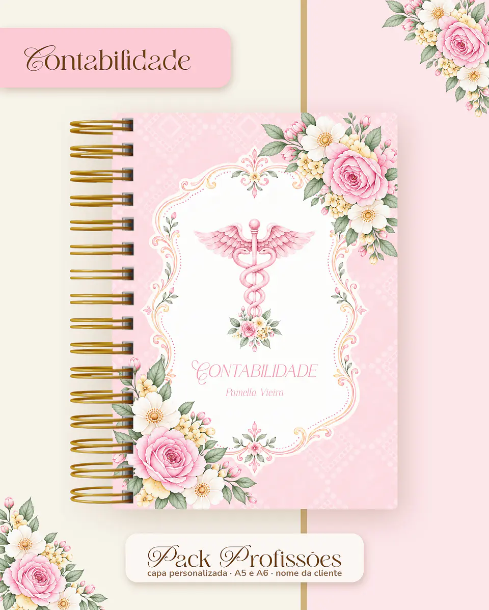 Pack Profissões 2027 - Floral Rosa 1