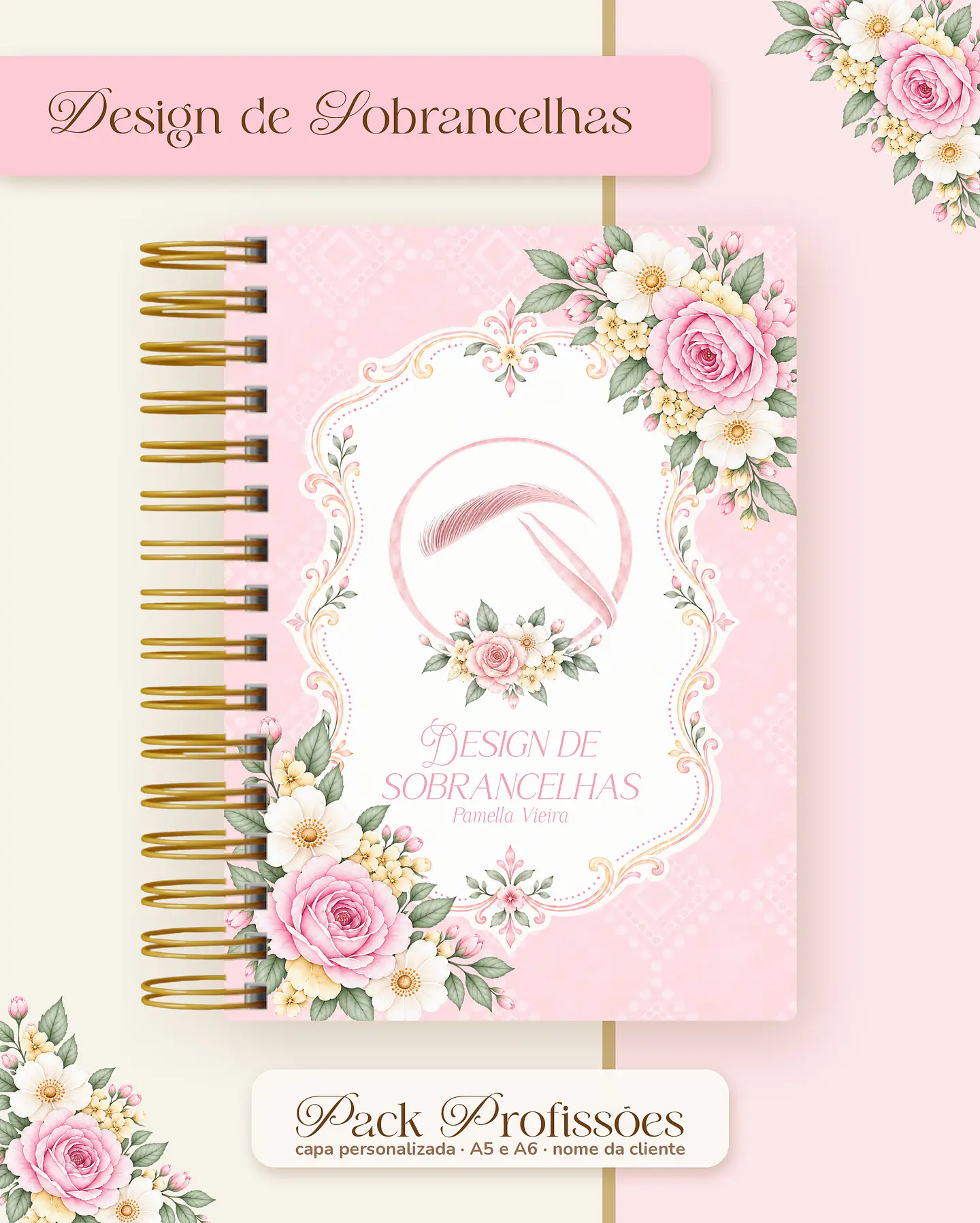 Pack Profissões 2027 - Floral Rosa 5