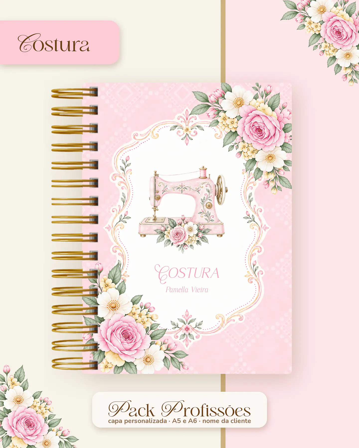 Pack Profissões 2027 - Floral Rosa 9