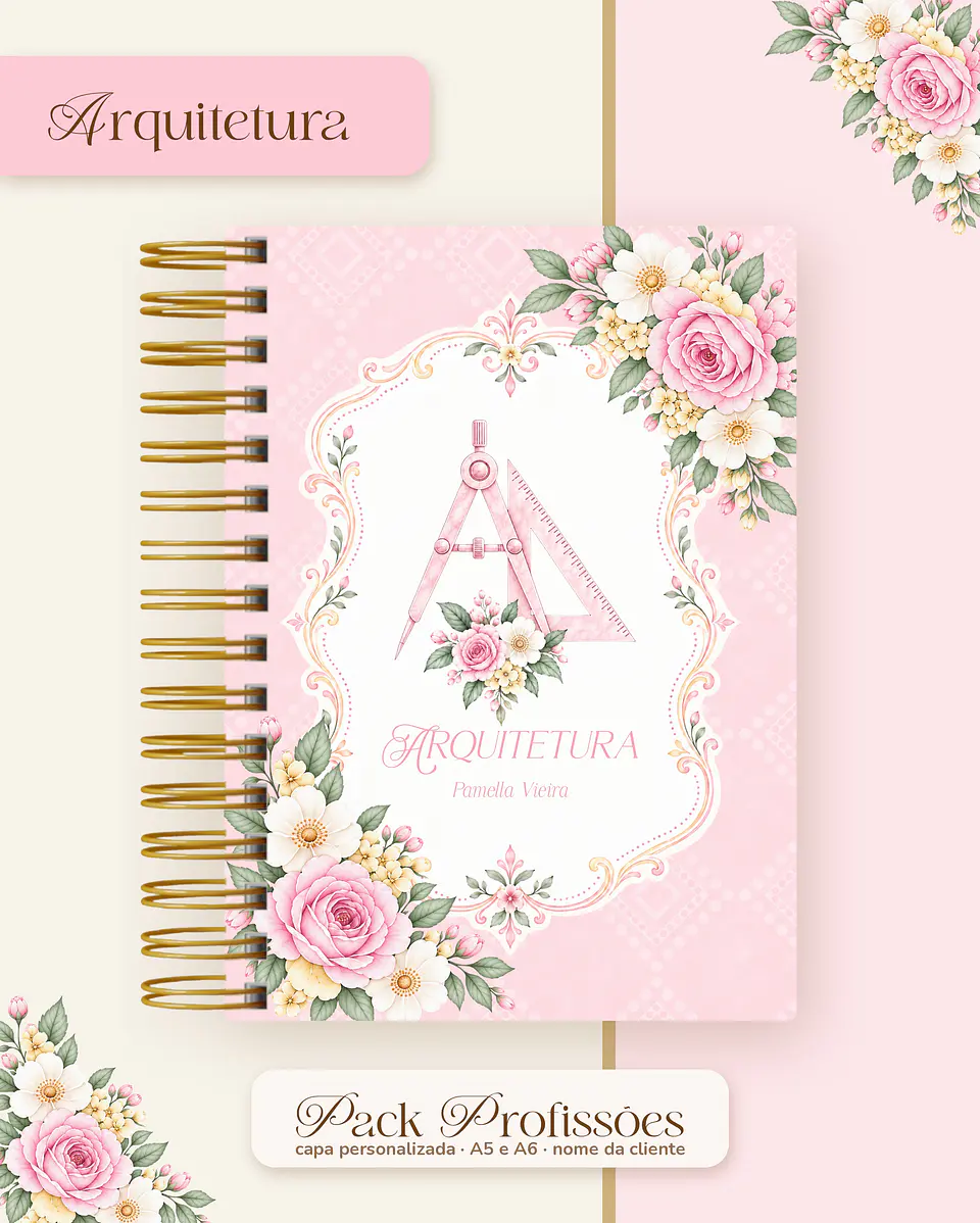 Pack Profissões 2027 - Floral Rosa 11