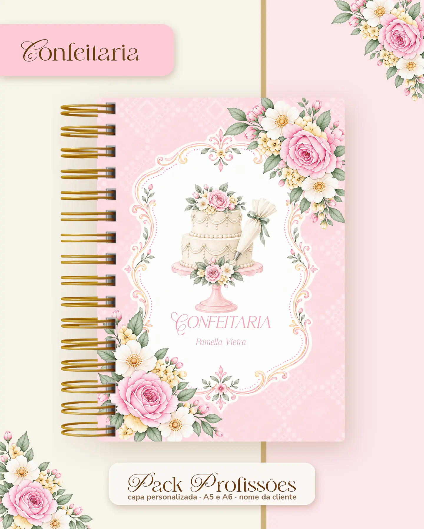 Pack Profissões 2027 - Floral Rosa 13