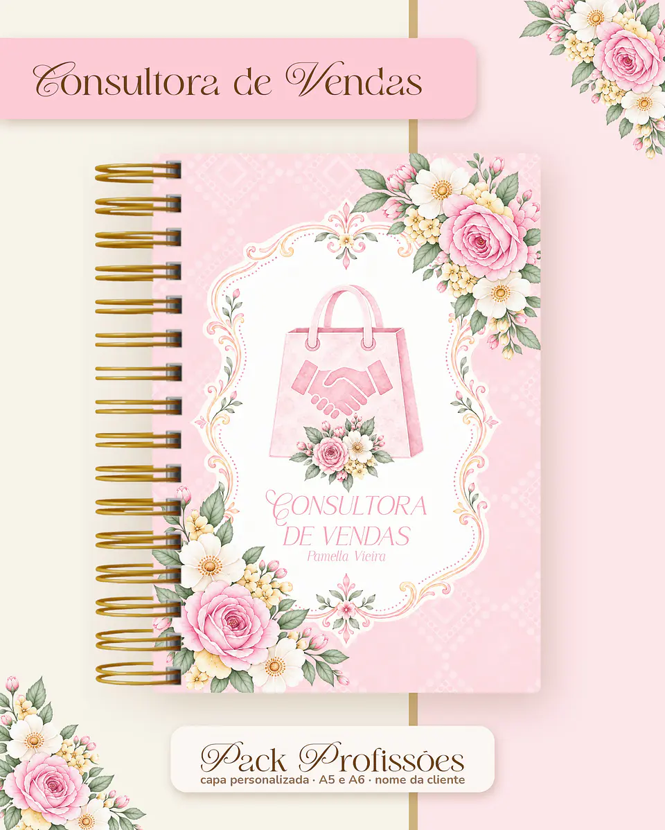 Pack Profissões 2027 - Floral Rosa 15