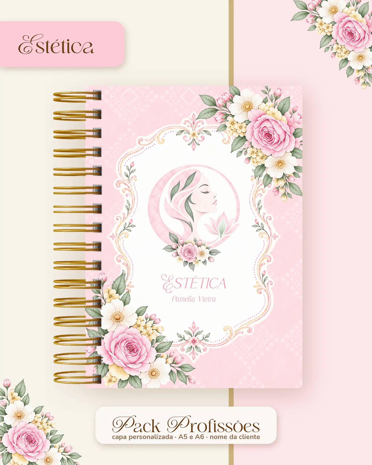 Pack Profissões 2027 - Floral Rosa 18