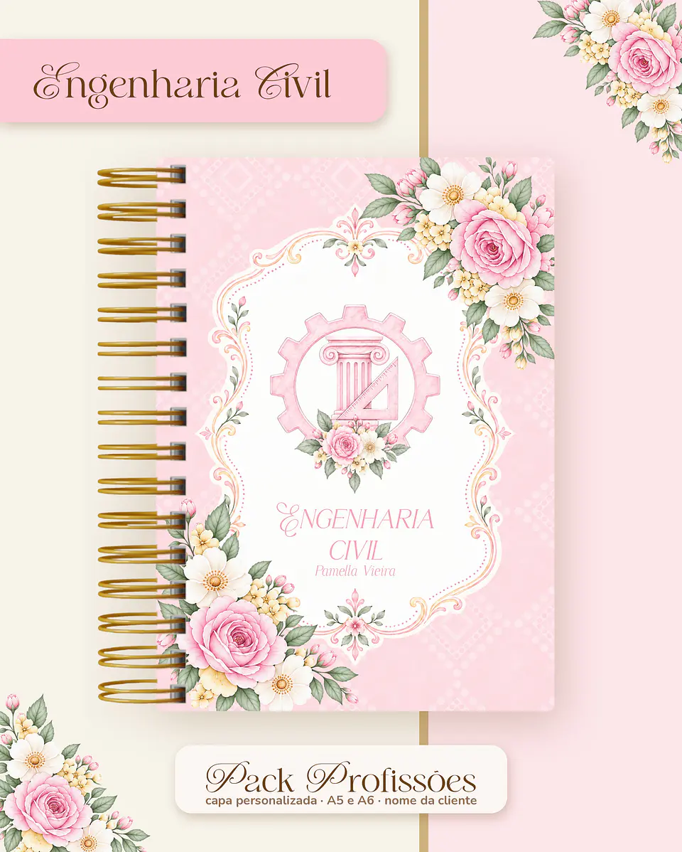 Pack Profissões 2027 - Floral Rosa 19